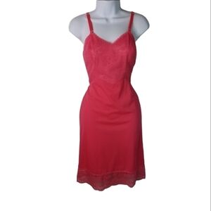 Vtg 50s Seampure lace fullslip lingerie dress